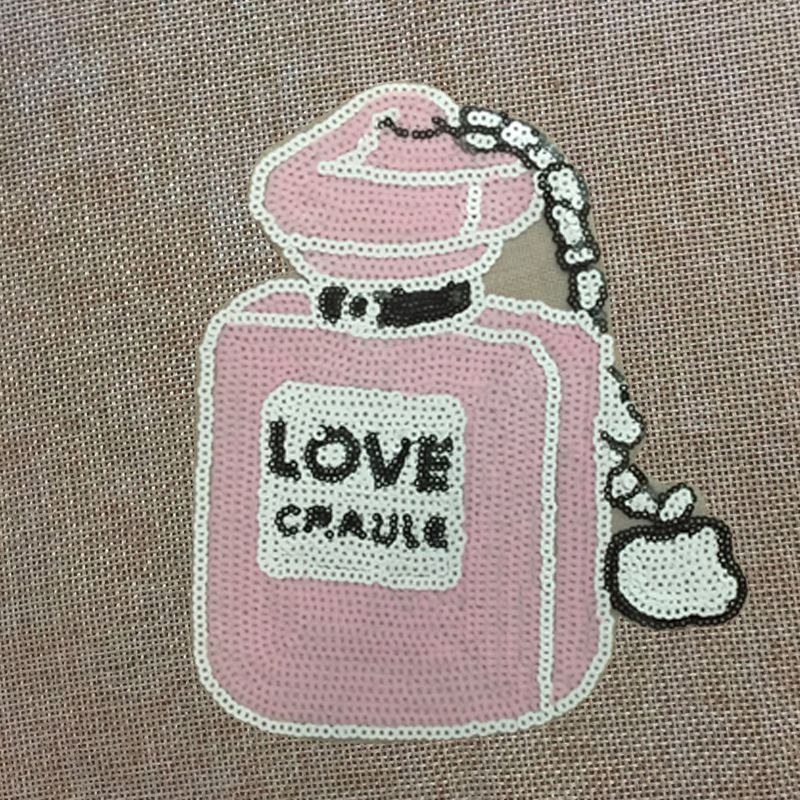 缝纫辅料补丁 香水瓶珠片绣花 亮片布贴 女装服饰辅料 珠片绣混批