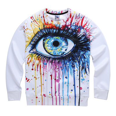 亚马逊爆款2018春装新款男士套头3D立体印花长袖卫衣欧美潮牌上衣