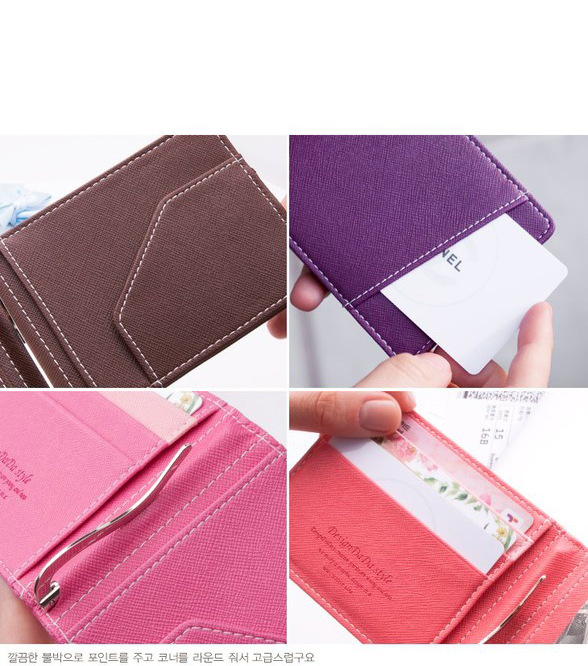 Korean Solid Color Wallet display picture 9