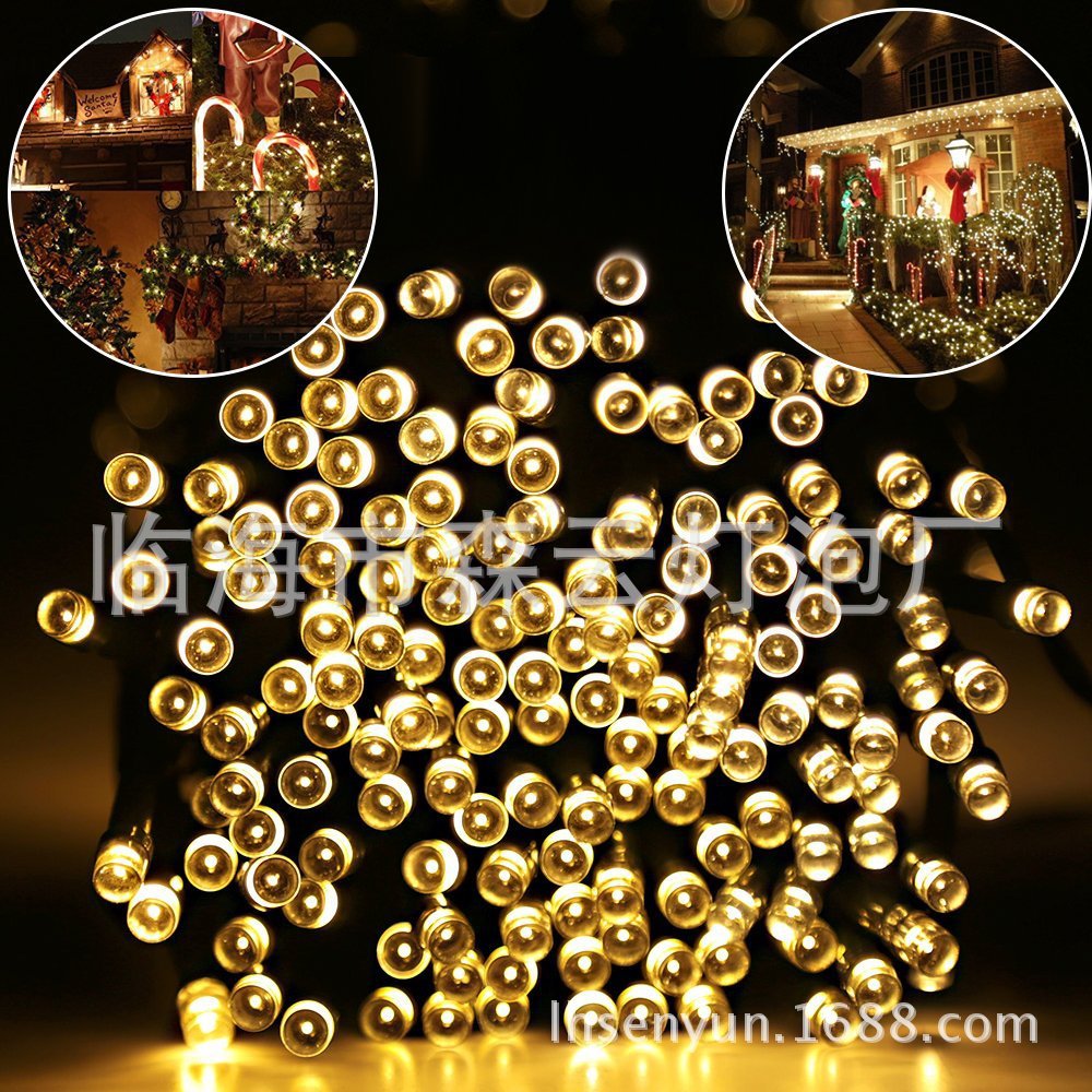 22 rice 200LED function solar energy Lamp string Christmas festival decorate String Garden Lights Strip lights Lantern