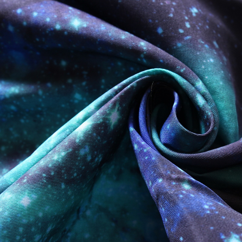 热销涤纶320d塔丝隆数码印花星空印花户外帽子手套滑雪服装面料