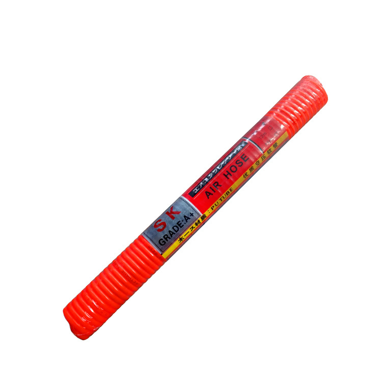 S&K 10X6.5X9M压机高压气动软管弹簧管伸缩管进口PU材料管耐磨损