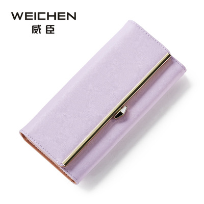 WEICHEN / Wesson new purse ladies Hàn Quốc phiên bản của đoạn dài cao cấp tối giản purse multi-thẻ túi xách tay
