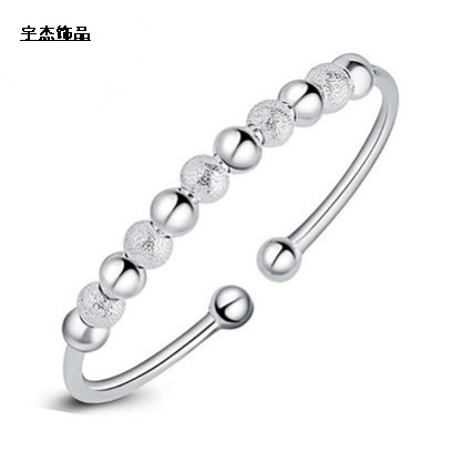 九转运珠手镯 时尚女款 镀银饰品 厂家批发 珠子镯子 转运珠手环