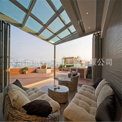 Shenzhen Baoan District Sun room Quoted price Produce Special-shaped Glass Sun room luxury Home Furnishing courtyard Steel