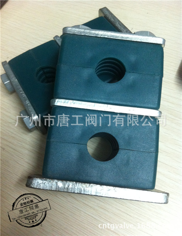 厂家直供管道支路专用双联双孔管夹 双联双孔塑料轻型尼龙固定夹