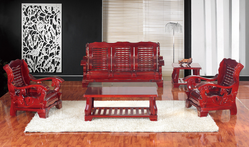 豪丽中式实木沙发 客厅办公两用组合型苦莲木沙发批发价酒店沙发