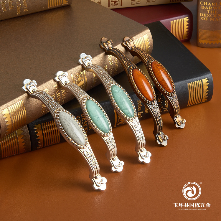 Yuhuan City Guodong hardware European style handle drawer handle Cabinet doors furniture handle European style wardrobe handle