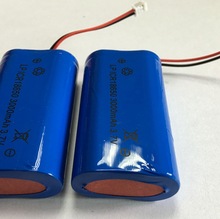 手电筒灯具用18650锂电池组3000MAH两个并联带保护板带插头