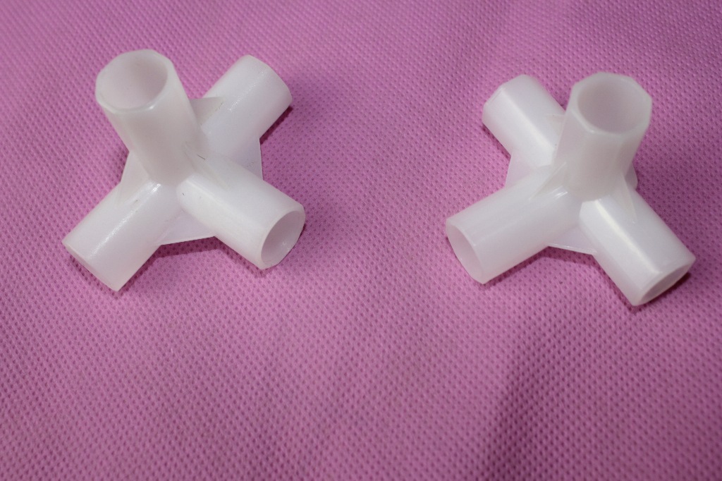 加厚12mm直径三通四通等衣柜配件接口八边形1.2cm内径塑料接头