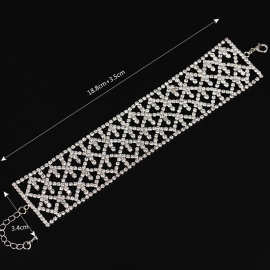 韩版时尚 简约大方 满钻开口手环 带钻手链B055