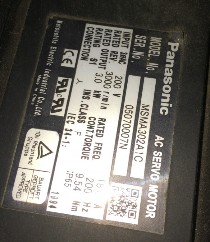 MSMA302A1C 台州信达 二手松下伺服电机MSMA302A1C