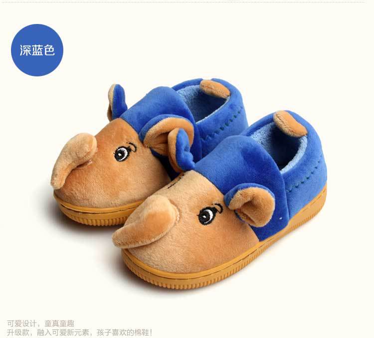 Pantoufles enfants en suède pour hiver - semelle caoutchouc - Ref 1007217 Image 25