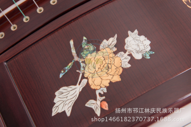 精紅木螺鈿花鳥8