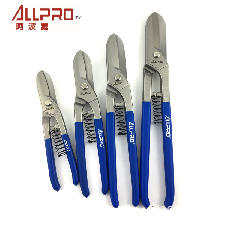 台湾ALLPRO阿波罗铁皮剪 8 10 12 14寸英式白铁剪 不锈钢剪刀