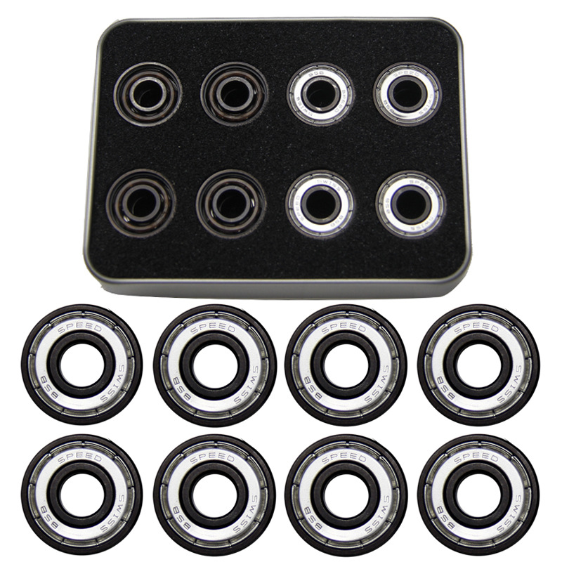 Ceramic Bearings, Roller Skates, Black Ceramic Accessories Wholesale, High-Speed, Speed Skating High-Speed Roller Skating Bearings
