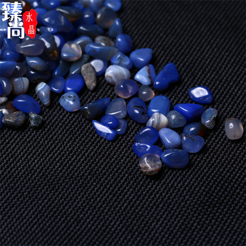 natural Blue Agate Gravel Degauss purify natural atmosphere fish tank Gravel Flower pot Decorative Stone Gravel wholesale