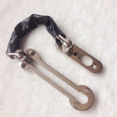 加厚防盗门链 明装式安全链 锌合金防盗门栓门扣拉丝防盗链门配件