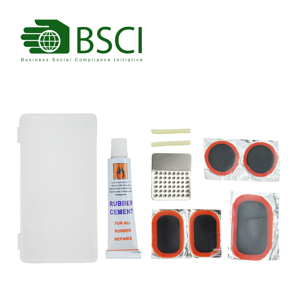 侃天供应自行车修理工具 塑料盒装补胎套装