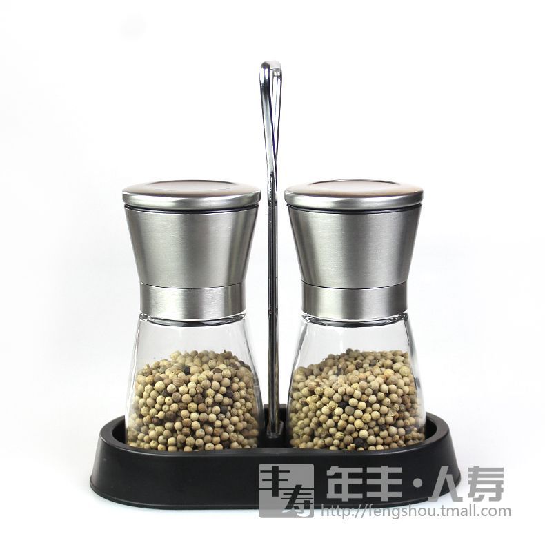 Acero inoxidable molinillo de pimienta manual núcleo de cerámica pimienta negro sal de mar moliendo caja de condimentos suministros de cocina