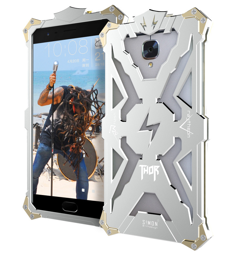 SIMON THOR Aviation Aluminum Alloy Shockproof Armor Metal Case Cover for OnePlus 3