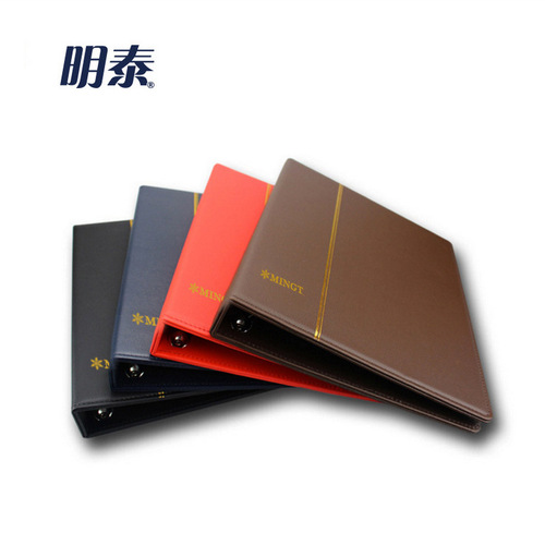 PCCB Mingtai Leather Loose-leaf Empty Notebook Loose-leaf Folder Sewing Craft Currency Stamp Coin Collection Shell 