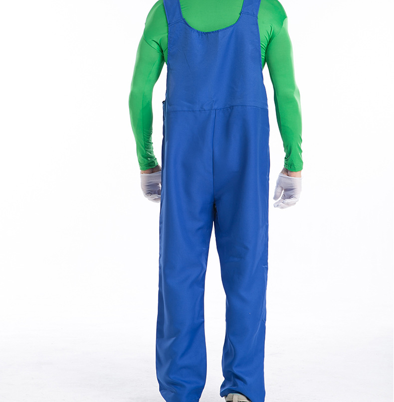 Mario Luigi cosplay Costumes Mens Adult Super Mario Bros Plumbers overalls eBay
