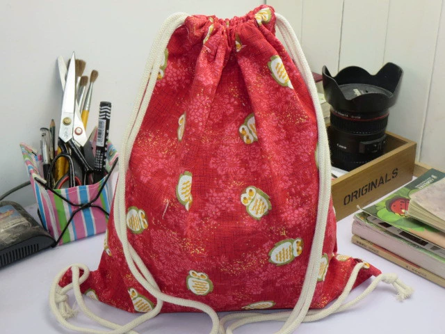 Fluorescence backpack, retro cloth bag, drawstring, wholesale, Korean style