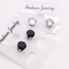 Men's shiny zirconium, magnetic earrings, strong magnet, Korean style, no pierced ears, wholesale