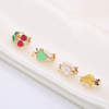 Apple, accessory, earrings, fruit ear clips, Japanese and Korean, wholesale