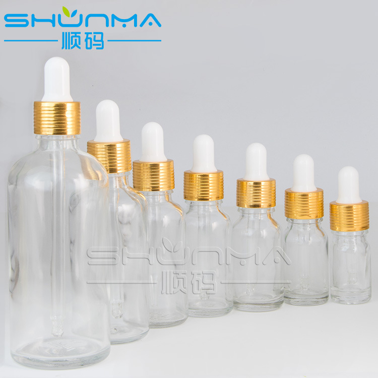 厂家供应 5ml-100ml透明精油瓶 透明精油滴管瓶 30ml精华原液瓶