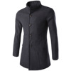 New winter fashion color Lapel long coats in men wool coat 5 color blue