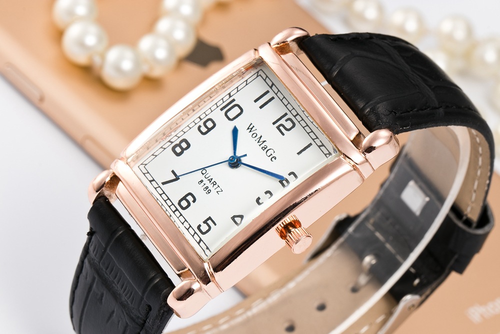 Il nuovo orologio da cintura da donna con quadrante rettangolare personalizzato di Womage, orologio al quarzo digitale minimalista alla moda_voghion.com