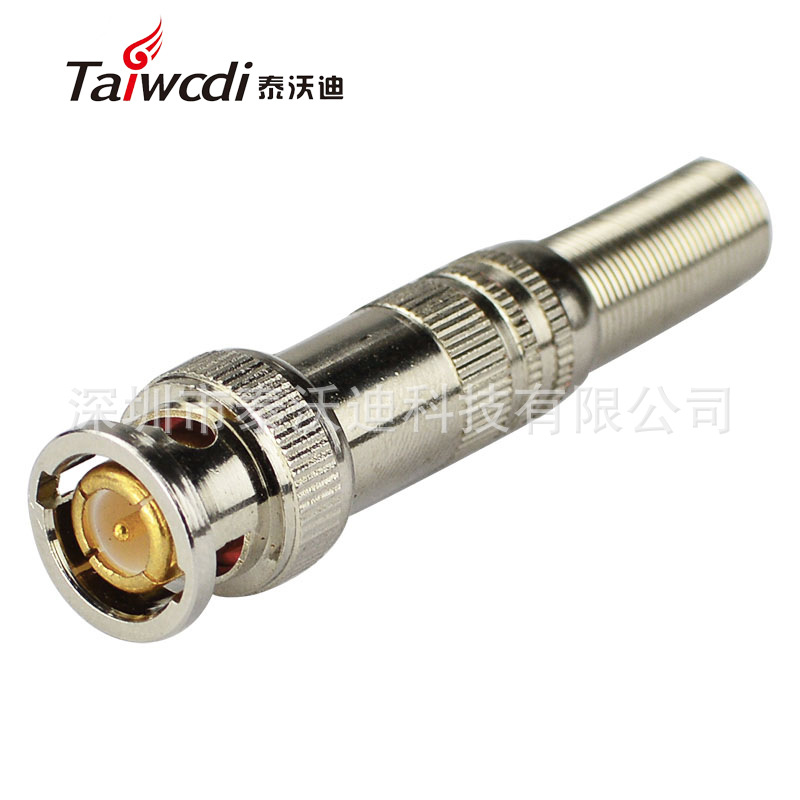 免焊铜芯BNC接头 监控摄像机配件 视频线连接器Q9头 焊接可选
