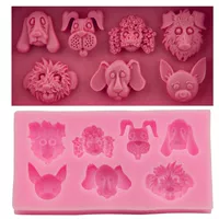 Фабричная цена различные формы для тортов из собаки DIY силиконовые fondant инструменты для выпечки ледяной лоток мыловидная форма H1743