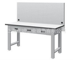 供应天钢TANKO耐磨工作桌 WBT-5203F12带挂板横三吊柜钳工台