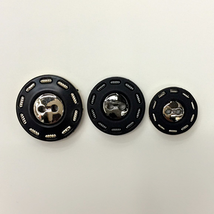 高档大小组合扣玫瑰金电镀二眼黑色休闲正装西装扣风衣扣大衣纽扣