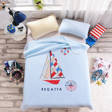 清仓包邮 针织棉儿童夏被 小盖毯 单人裸睡夏凉被 全棉针织空调被