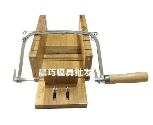 Wooden handle stainless steel string knife, bow knife, non-stick soap cutting knife, handmade soap DIY cutter