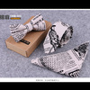 Bow tie for leisure, scarf, set, Korean style, 5cm, cotton and linen