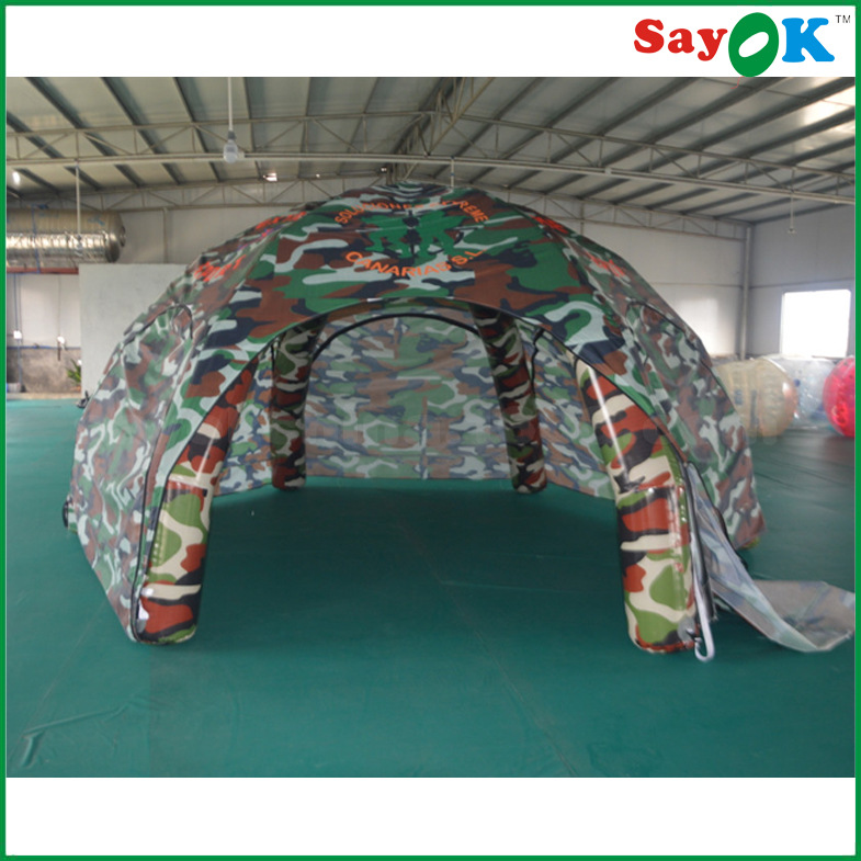 定制闭气迷彩帐篷 户外野营帐篷 多边形充气帐篷质量好印刷清晰