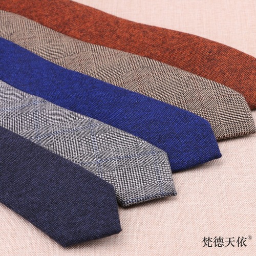 男士领带休闲韩版6cm羊毛领带商务正装窄版英伦时尚直供