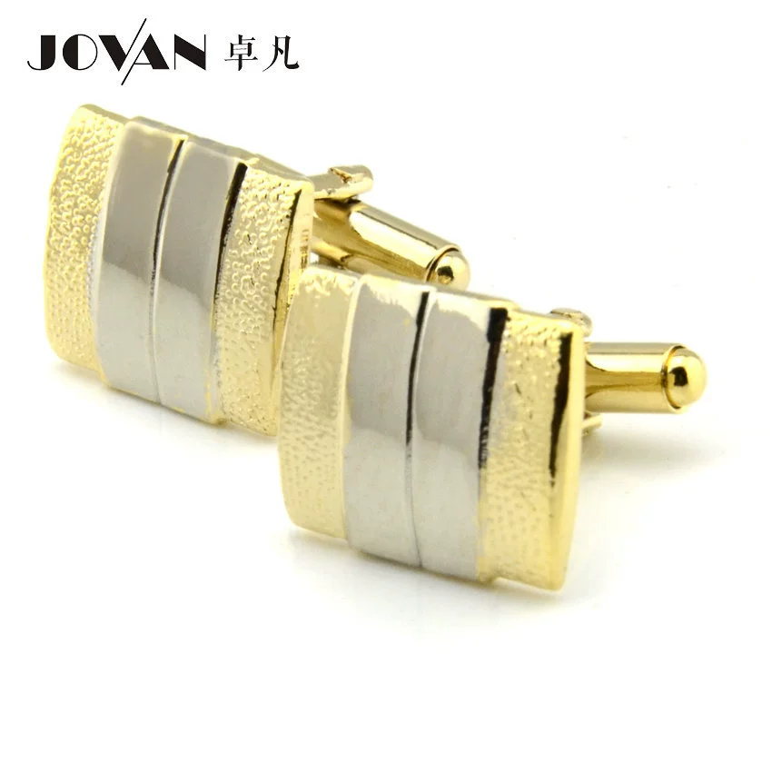 卓凡JOVAN [【现货批发】双色磨砂领夹袖扣套装 袖扣袖钉cufflinks]