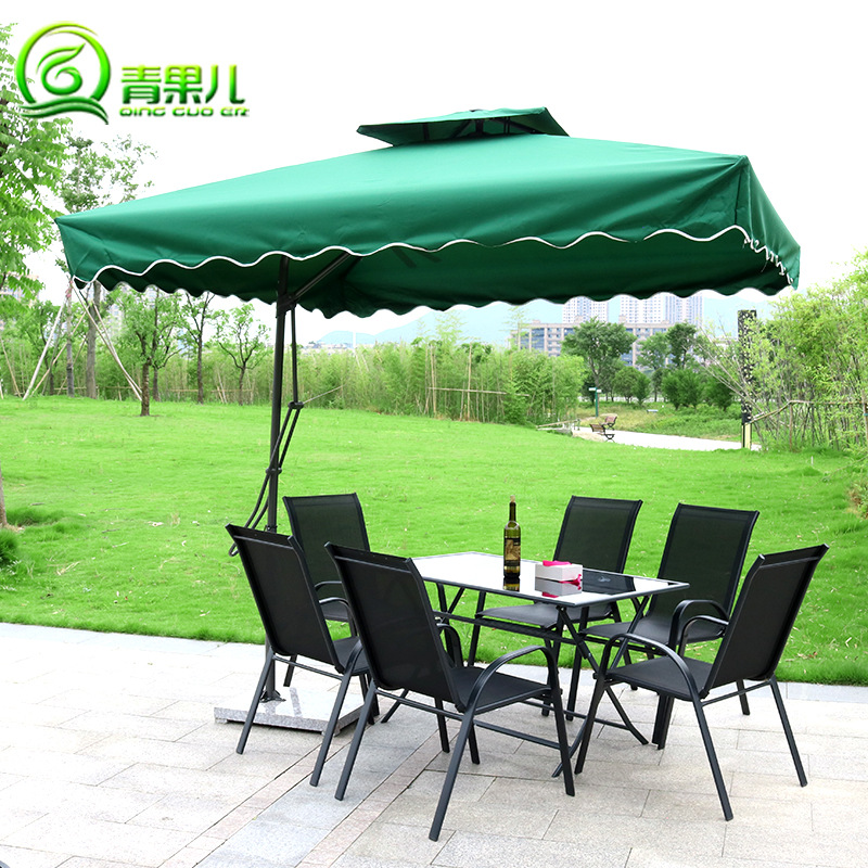 户外桌椅庭院奶茶店桌椅组合特斯林户外家具咖啡休闲桌椅伞套装