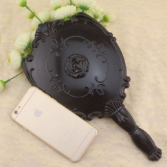 Anna su Rose Butterfly Handle Round Portable Makeup Mirror Manufacturer Wholesale Large Handle Mirror
