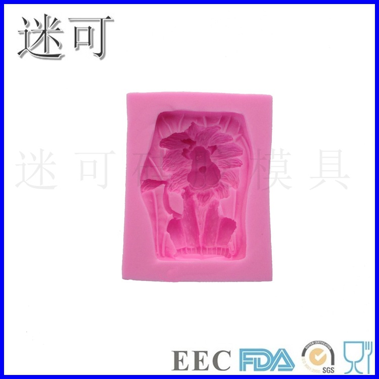 León forma hecha a mano jabón molde directo de fábrica molde de silicona hecha a mano jabón molde punto occidental herramienta para hornear