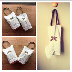 Fresh and Refined Canvas Pouch Tissue Paper Bag, Hanging Style, White, Convenient Wall-Mounted Creative Tissue Box for Wholesale