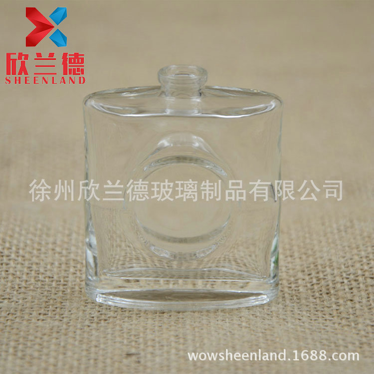 供应 25ML 香水瓶 高白料透明玻璃瓶香水瓶 方形卡口香水瓶