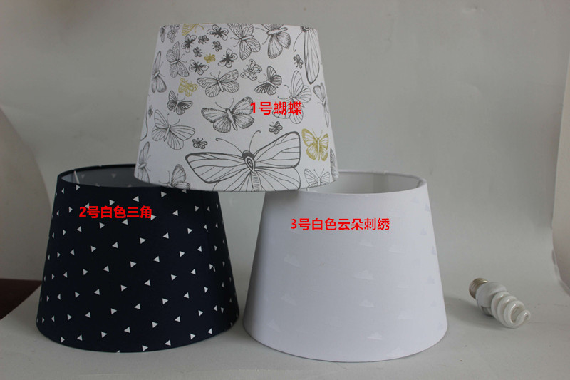 Cross-border e-commerce Europe and the United States lampshade factory direct desk lamp fabric lampshade E27 desk lamp lampshade printing lampshade
