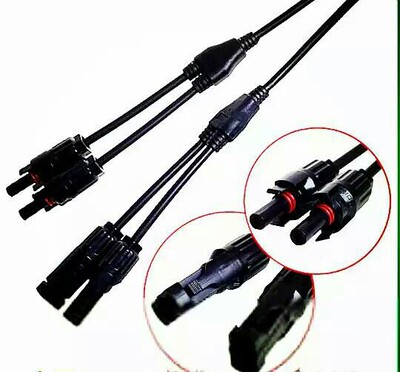 mc4Y型三通连接器电池板三通连接器光伏太阳能电池板并联连接